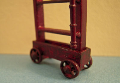 Bespaq 1/2" scale mahogany Emporium store ladder with trolley