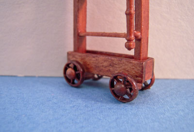 Bespaq 1/2" scale miniature walnut Emporium Shop Ladder