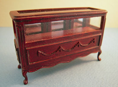 Bespaq 1/2" scale miniature mahogany Shoppe Display Case 