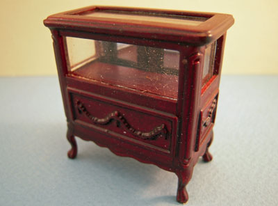 1/2" scale Bespaq miniature mahogany Shoppe Display Case Set