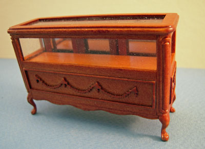 1/2" scale miniature Bespaq walnut Shop Display Cases