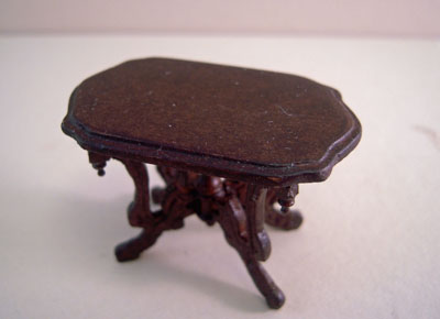 1/2" scale miniature Bespaq Carved Victorian Side Table 1/2" scale miniature Bespaq Carved Victorian Side Table