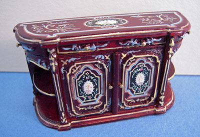 Bespaq 1/2" scale hand painted mahogany portia credenza Bespaq 1/2" scale hand painted mahogany portia credenza