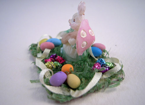 All Through The House Table Top Easter Bunny Centerpiece 1:12 All Through The House Table Top Easter Bunny Centerpiece 1:12