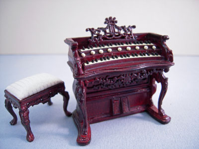 bespaq 1/2" scale fantasy lyre organ and stool bespaq 1/2" scale fantasy lyre organ and stool