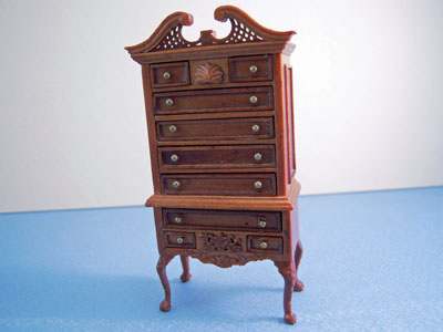 Bespaq walnut 1/2" scale miniature Washington Parlor Set