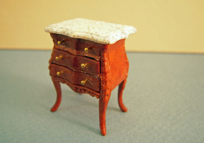 1/2" scale miniature Bespaq Benoit Bombe Commode 1/2" scale miniature Bespaq Benoit Bombe Commode