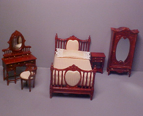 1/2" Scale Bespaq Edwardian Bedroom Set Miniature 1/2" Scale Bespaq Edwardian Bedroom Set Miniature