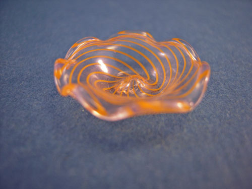 ESTATE SALE Glasscraft Yellow Swirl Compote 1:12 Scale ESTATE SALE Glasscraft Yellow Swirl Compote 1:12 Scale