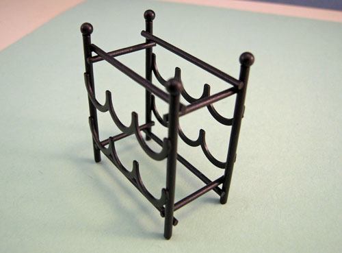 Estate Sale Black Metal Wine Rack 1:12 Scale Estate Sale Black Metal Wine Rack 1:12 Scale
