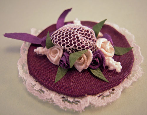 Estate Sale Levender Lace Hat 1:12 Scale Estate Sale Levender Lace Hat 1:12 Scale