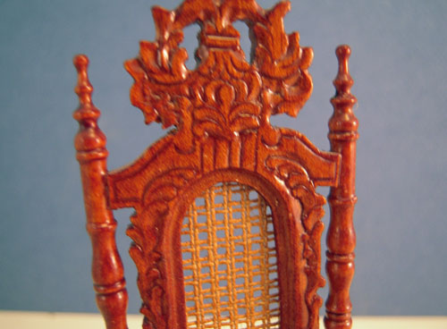 Estate Sale Platinum Collection High Back Caned Chair 1:12 Scale Estate Sale Platinum Collection High Back Caned Chair 1:12 Scale