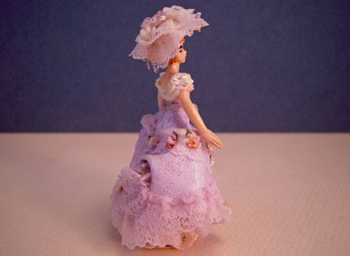 Katy Wearing Lavender Miniature Doll 1:24 Scale Katy Wearing Lavender Miniature Doll 1:24 Scale