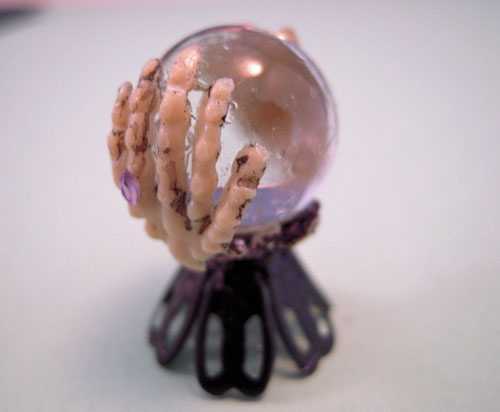 Creepy Hands Crystal Ball 1:12 scale 