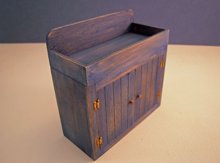 Old Time Antiqued Hand Crafted Dry Sink 1:12 scale Old Time Antiqued Hand Crafted Dry Sink 1:12 scale