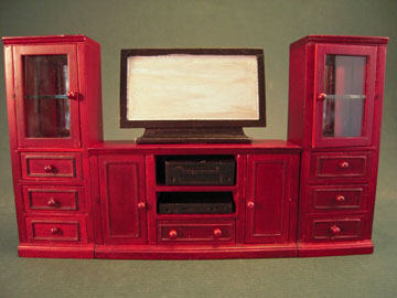 t3683 1" scale mahogany entertainment center