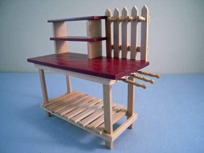 t5986 1" scale garden potting bench t5986 1" scale garden potting bench