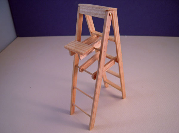 Townsquare Five Inch High Step Ladder 1:12 scale Townsquare Five Inch High Step Ladder 1:12 scale