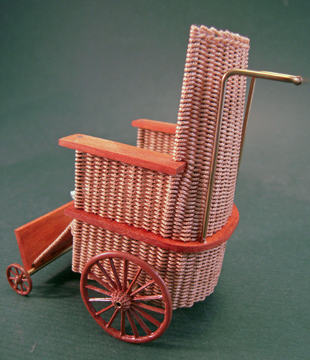 ta003 1" scale tates' wicker wheel chair