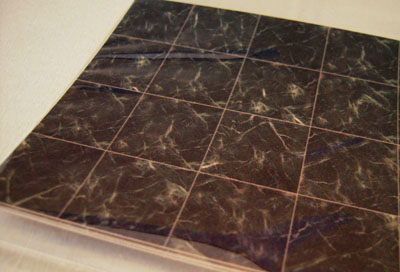 wm24017 1/2" scale world model green faux marble tile