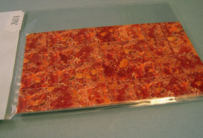 wm24018 1/2" scale orange amber faux marble floor tile