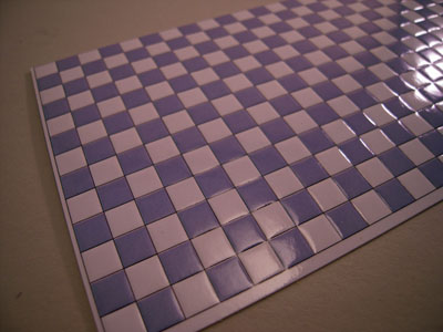 World Model 1/2" scale faux blue checked wall or floor tile