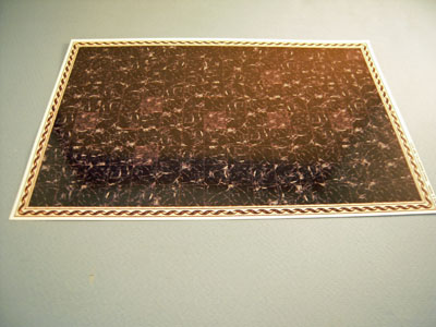 1/2" scale miniature faux black marble tile 1/2" scale miniature faux black marble tile