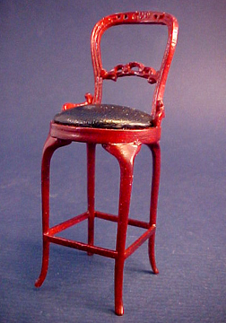 Bespaq Mahogany Bistro Bar Stool 1:12 scale