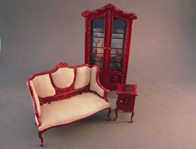 Miniature Bespaq Marcee Sofette Set 1 12 scale