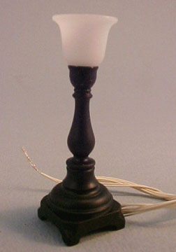 Black Torchiere Table Lamp 1:12 scale