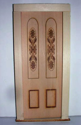 Alessio Miniatures Engraved Panel Exterior Door 1:12 scale