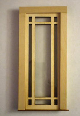 Alessio Miniatures Prairie Single Full Glass Exterior Door 1:12 scale