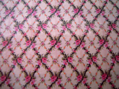 World Model Woven Rose Wallpaper 1:24 scale