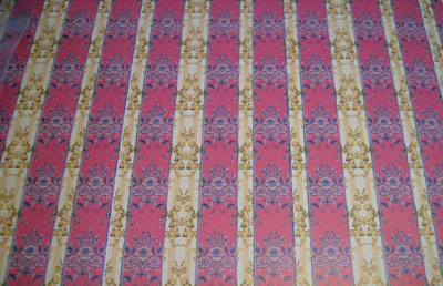 World Model Gold and Red Striped Wallpaper 1:24 scale