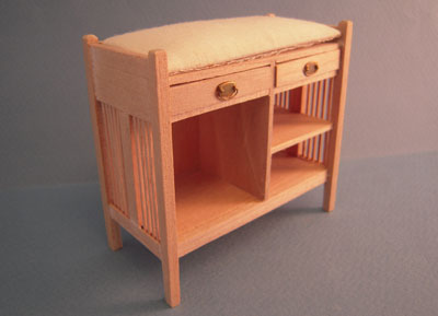 Bespaq Fabulous Unfinished Mission Changing Table 1:12 scale