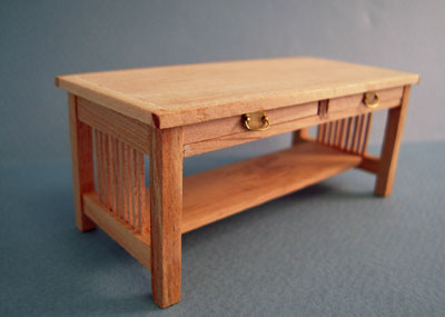 Bespaq Unfinished Mission Style Coffee Table 1 12 Scale 3033uf Jpg