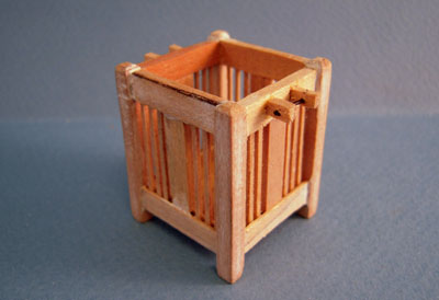 Bespaq Unfinished Mission Style Waste Basket 1:12 scale