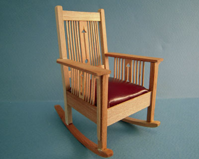 Bespaq Fabulous Unfinished Arrow Rocking Chair 1 12 Scale