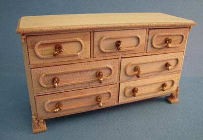 Bespaq Natchez Unfinished Chest Of Drawers 1:12 scale