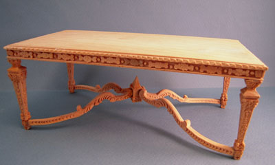 Bespaq Unfinished Louis Xiv Dining Table 1 12 Scale Louis Xiv Dining Table 1 12 Scale