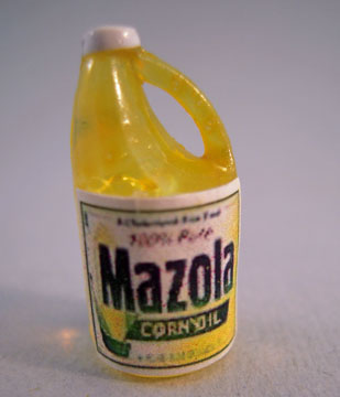 Miniature Gallon Bottle Of Corn Oil 1:12 scale