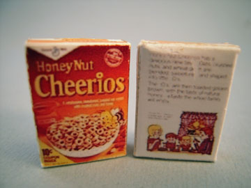 Miniature Box Of Cereal 1:12 scale