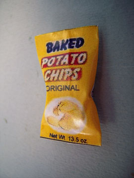 Miniature Bag Of Chips 1:12 scale