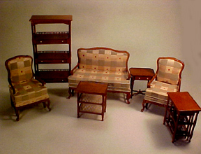 Dollhouse Miniature Bespaq Dauphine Library Table Handpainted for 1:12 Scale