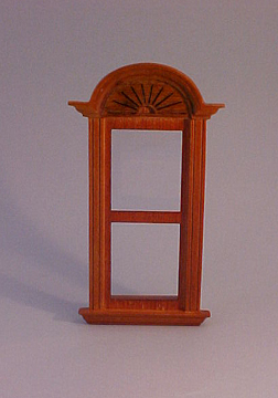 Majestic Mansions Miniature Walnut Newport Plain Single Window 1:12 scale