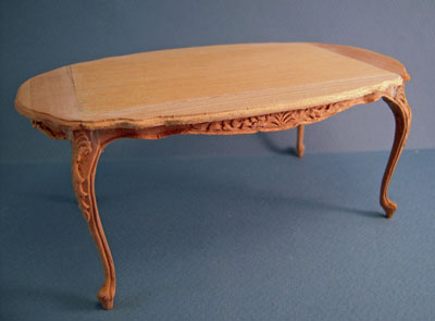 Bespaq Unfinished Louis XV Dining Table 1:12 scale