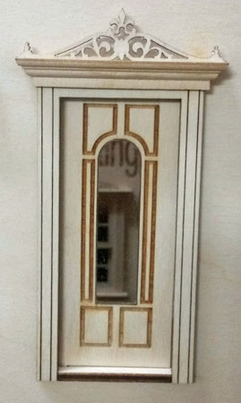 MDF Door With Two Apertures Doll House Miniature Fixture & Fittings 