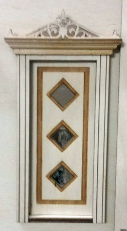 Laser Dollhouse Designs 1/2" Scale Miniature Three Diamond Custom Panel Single Door