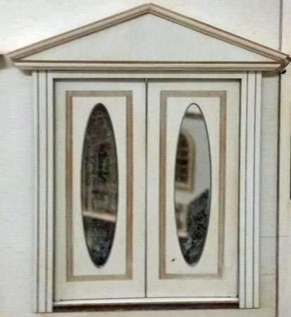 Laser Dollhouse Designs 1/2" Scale Miniature Victorian Oval Single Panel Double Door