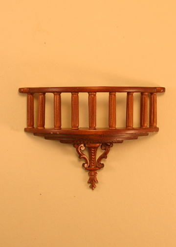 Majestic Mansions Miniature Walnut Romeo Decorative Balcony 1:12 scale